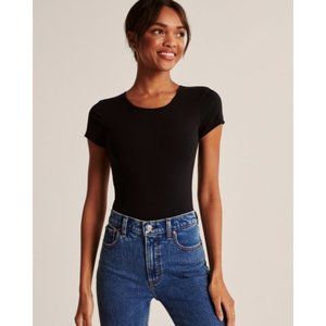Abercrombie & Fitch Soft A&F Collection black short sleeve bodysuit size S used
